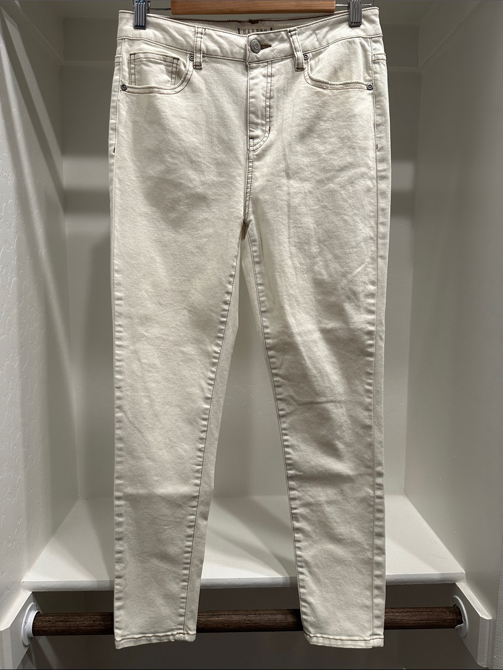 Harper Heritage Cream High-Rise Skinny Jeans - Sleek Everyday Fit